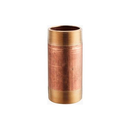 Merit Brass 2 In. X 2-1/2 In. Lead Free Seamless Red Brass Pipe Nipple - 140 PSI - Sch. 40 - Domestic 2032-250